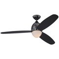 Westinghouse Troy 52 in Plywood Three Blade Indoor Ceiling Fan with Light Gun Metal 7201700